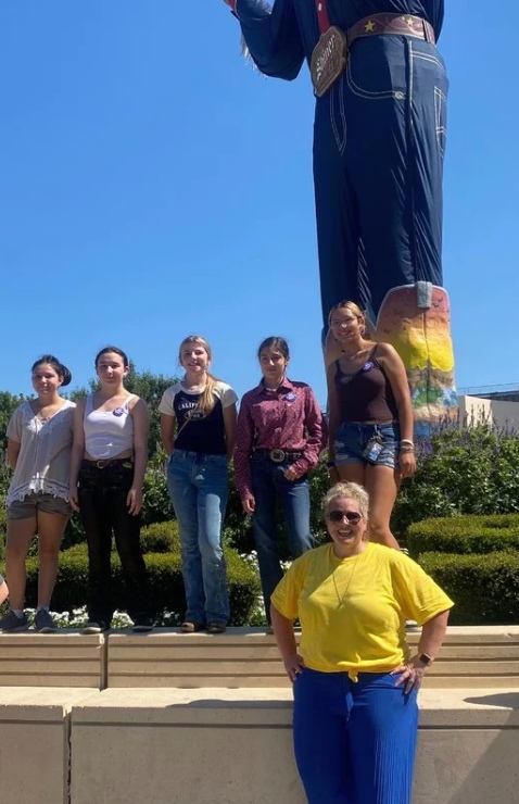 Lehrer und Schüler bei der Veranstaltung